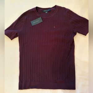 Tommy Hilfiger Women’s Dark Red Crewneck Sweater